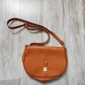 Pagani Brown Faux Leather Crossbody Small Size Purse